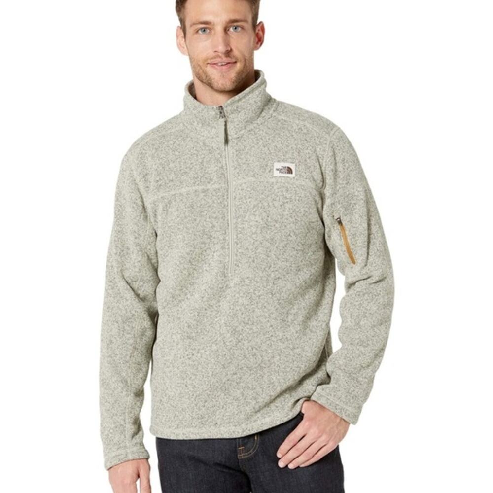 NWT The North Face Gordon Lyons 1/4 Zip Sweater Pullover Granite Gray Large